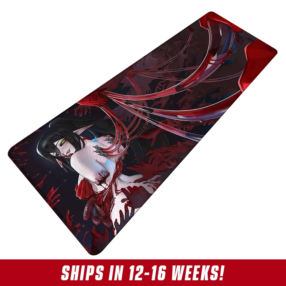 Layna Lazar: Crimson Bloom Mousepad - Image 2